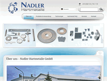 Tablet Screenshot of nadler-hartmetalle.com